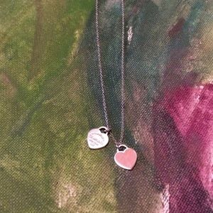 Tiffany small double heart necklace
